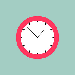 Wall Clock Colored  Illustration on white background