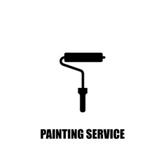 Paint icon. Thin linear paint outline icon isolated on white background 