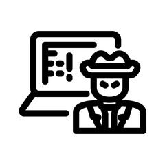 hacker icon or logo isolated sign symbol vector illustration - high quality black style vector icons
