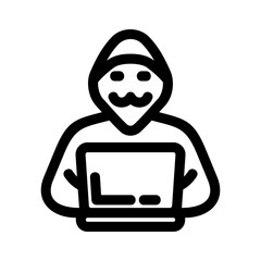 hacker icon or logo isolated sign symbol vector illustration - high quality black style vector icons
