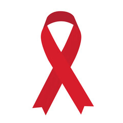 World AIDS Day Background. Red Ribbon Sign.