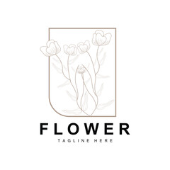 Floral Logo, Leaves And Flowers Botanical Garden Vector, Floral Design Of Life