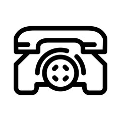 telephone icon or logo isolated sign symbol vector illustration - high quality black style vector icons
