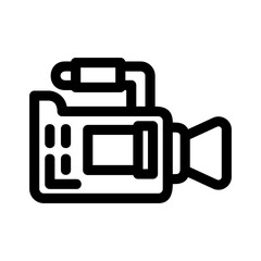 video camera icon or logo isolated sign symbol vector illustration - high quality black style vector icons
