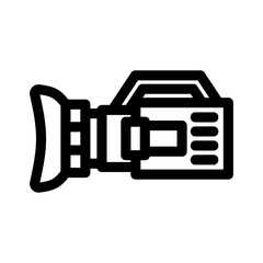 video camera icon or logo isolated sign symbol vector illustration - high quality black style vector icons
