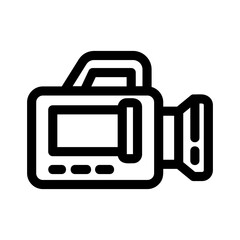 video camera icon or logo isolated sign symbol vector illustration - high quality black style vector icons

