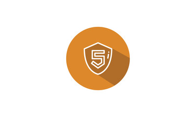 S shield sign vector design. Vector icon design illustration
