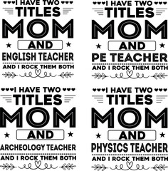 Set of mom SVG or mothers day SVG Illustration