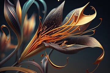 abstract lily very detailed Generative AI