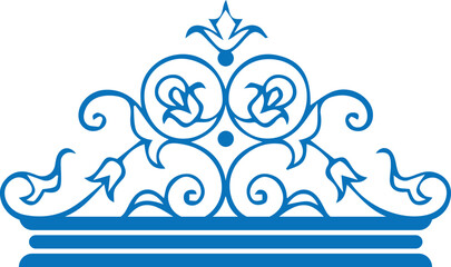 Crown vector, crown silhouette symbols blue vector