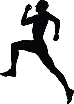 recommend clip art: long jump jumper athlete black silhouette