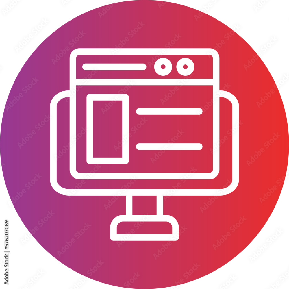 Poster vector design website icon style