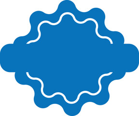 Banner vector, origami speech bubble blue vector