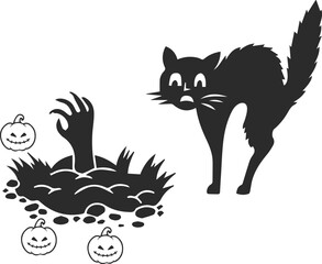 Halloween icon, halloween character icon black vector