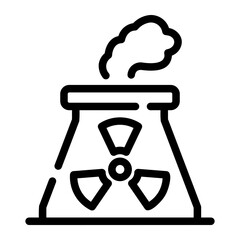nuclear line icon