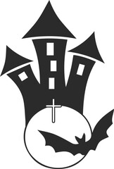 Halloween icon, halloween character icon black vector
