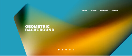 Landing page background template. Abstract geometric shapes composition. Vector illustration for wallpaper, banner, background