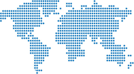 World map icon, global map icon blue vector