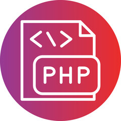 Vector Design PHP File Icon Style