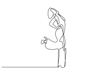 happy attractive young woman posing full body line