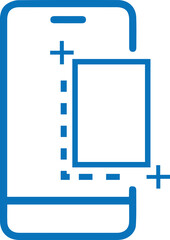Set of screenshots icon, screenshots symbol blue vector