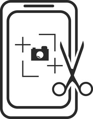 Set of screenshots icon, screenshots symbol black vector