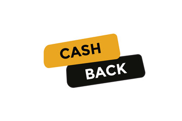 cash back button web banner templates. Vector Illustration