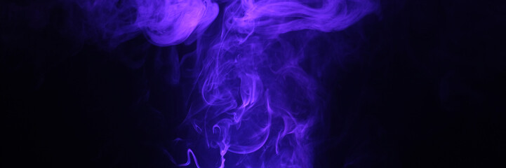 blue smoke on black