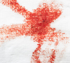 blood stain on white background