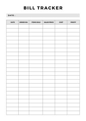 Minimalist planner pages templates. Printable Life & Business Planner Set. Life and business planner.  bill tracker Printable Page 