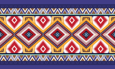 Geometric ethnic flower pattern for background,fabric,wrapping,clothing,wallpaper,Batik,carpet,embroidery style.	