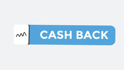 cash back button web banner templates. Vector Illustration