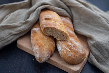 Fresh French Baguette Bread 