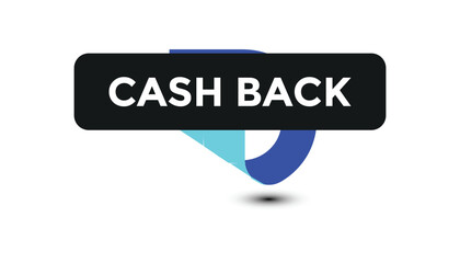 cash back button web banner templates. Vector Illustration