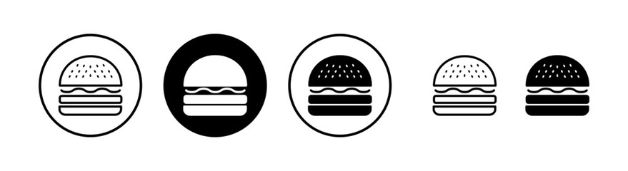 Burger icon vector illustration. burger sign and symbol. hamburger