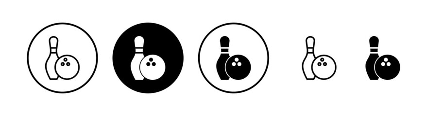 Bowling icon vector illustration. bowling ball and pin sign and symbol.