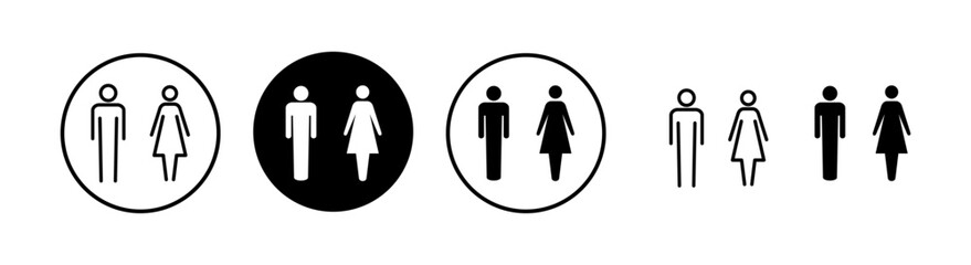 Man and woman icon vector illustration. male and female sign and symbol. Girls and boys