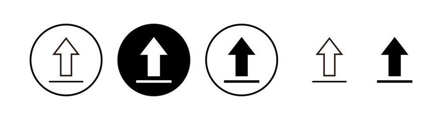 Upload icon vector illustration. load data sign and symbol