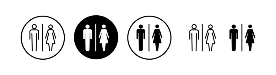 Toilet icon vector illustration. Girls and boys restrooms sign and symbol. bathroom sign. wc, lavatory