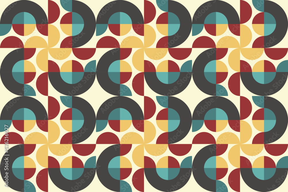 Poster geometry minimalistic artwork poster with simple shape and figure. abstract vector pattern design in