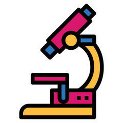 microscope filled outline icon style