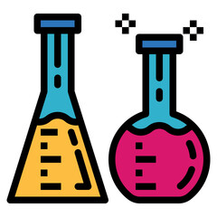flask filled outline icon style