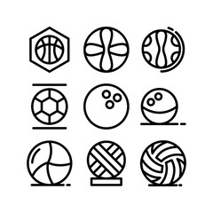 Fototapeta premium ball icon or logo isolated sign symbol vector illustration - high quality black style vector icons 
