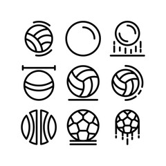 ball icon or logo isolated sign symbol vector illustration - high quality black style vector icons
