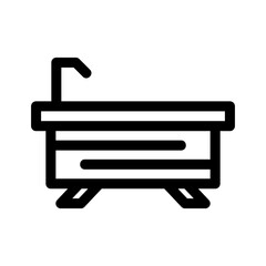 bathtub icon or logo isolated sign symbol vector illustration - high quality black style vector icons
