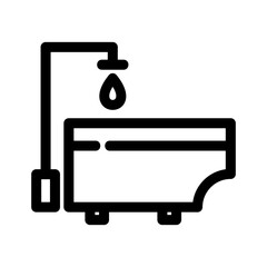 bathtub icon or logo isolated sign symbol vector illustration - high quality black style vector icons
