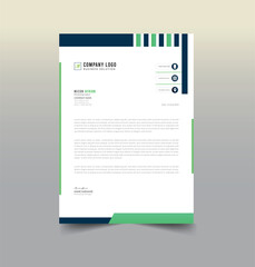 Modern letterhead  design template for your business. corporate project, set to print with vector & illustration.