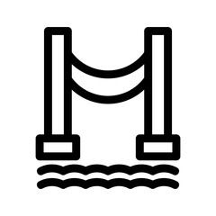 bridge icon or logo isolated sign symbol vector illustration - high quality black style vector icons
