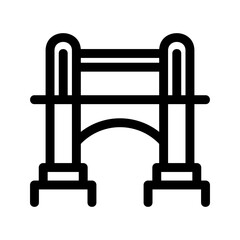 bridge icon or logo isolated sign symbol vector illustration - high quality black style vector icons
