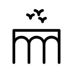 bridge icon or logo isolated sign symbol vector illustration - high quality black style vector icons
